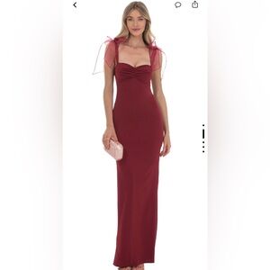 Lucy in the Sky Burgundy Maxi Dress